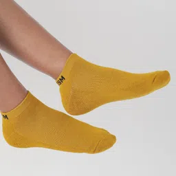 RAREISM Women Mustard Solid Ankle-Length Socks-picture-33
