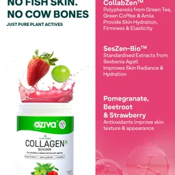 OZiva Plant Based Collagen Builder with Shaker 200g - Watermelon Flavour image 2