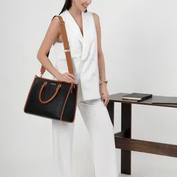 French Connection Women Solid Structured Tote Bag image 5
