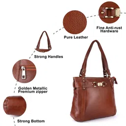 HiLEDER Pure Leather Structured Shoulder Bag image 2
