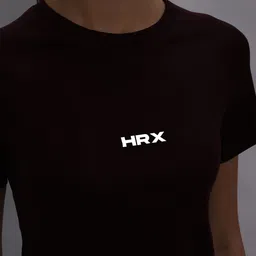 HRX by Hrithik Roshan Women Brand Logo Printed T-shirt image 2