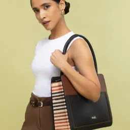 Zouk Qutub Stripes Hand Office Bag - Multi-Color-image-6