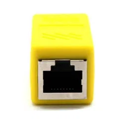 Yellow RJ45 Female To Female CAT6 Network Ethernet LAN Connector Adapter image 2