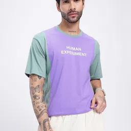 glitchez Typo Pop Colourblock Relaxed T-shirt-picture-32