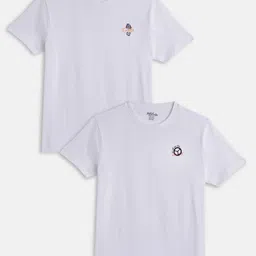 METRO KIDS COMPANY Boys White Pack of 2 Printed T-shirt-picture-19