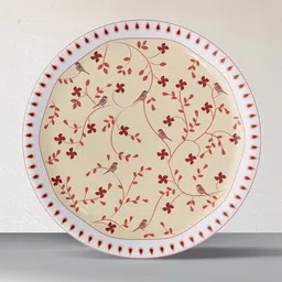 nestroots White & Red Printed Ceramic Wall Plates-image-80