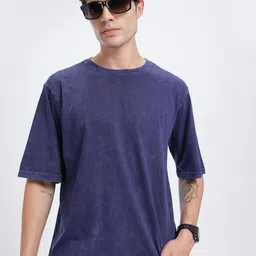 glitchez Washed Effect Oversized Drop-Shoulder Sleeves Pure Cotton T-shirt-picture-37