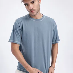 glitchez Elevated Essentials Contrast Stitch Oversized T-shirt-image-40