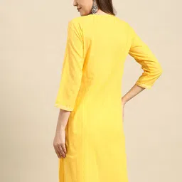 Anouk Floral Yoke Design Thread Work Kurta image 5