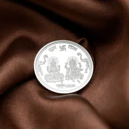Zavya Lord Ganesha Encraved Pure Silver Coin - 10 gm-picture-19