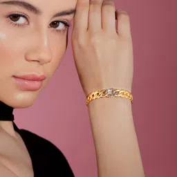 Rubans Voguish Women Brass Gold-Plated Cuff Bracelet-picture-10
