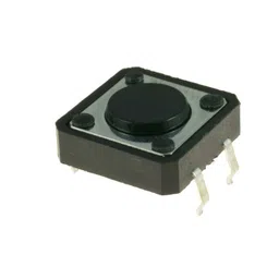 12x12x4.3mm Tactile 4 Pin Push Button Switch - 5 Pieces Pack image 1