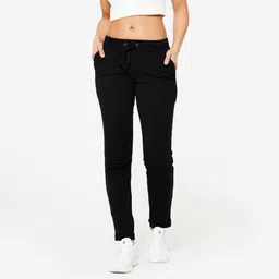domyos Women Cotton Blend Gym Pants 500 - Black-picture-34