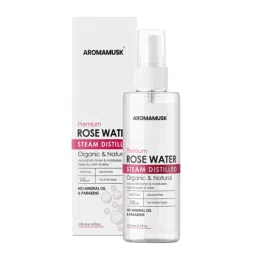 AromaMusk 100% Organic & Natural Premium Rose Water For Face & Skin image 1