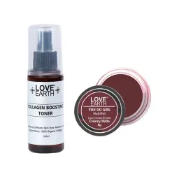 Love Earth Lip Tint & Cheek Tint You Go Girl + Collagen Boosting Toner-image-58