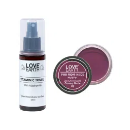 Love Earth Lip Tint & Cheek Tint Pink From Inside + Vitamin C Toner-image-65