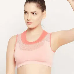 Clovia Orange Printed Sports Bra-image-30