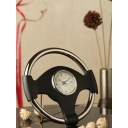 De Maison Decor Silver Aluminium Abstract Wheel Steel Clock-picture-26