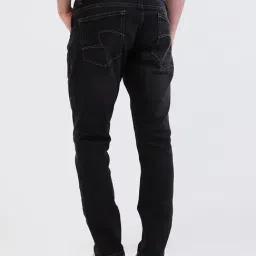 Spykar Charcoal Black Cotton Slim Fit Jeans image 2