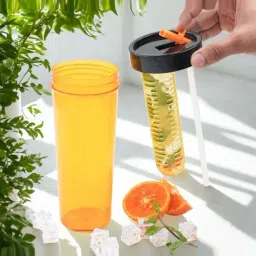 SCL Steelo Orange Plastic Sipper Infuser Bottle (700 ml) image 3