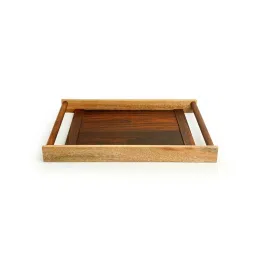 ExclusiveLane Brown Mango Wood Serving Tray -Set of 1 image 4