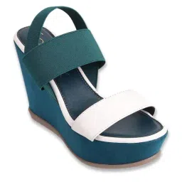 Catwalk Women's White Sling Back Wedges-image-24