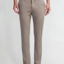 Arrow New York Brown Slim Fit Texture Trousers-picture-18