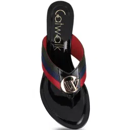 Catwalk Women's Blue Thong Wedges image 3