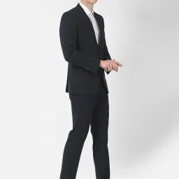 Crimsoune Club Dark Navy Slim Fit Notch Lapel Two Piece Suit image 3