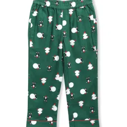 Cherry Crumble By Nitt Hyman Kids Green Printed Nightsuit image 3