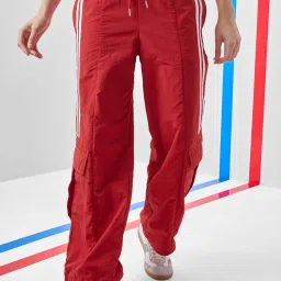TOKYO TALKIES Women Red Striped Track Pants-image-36
