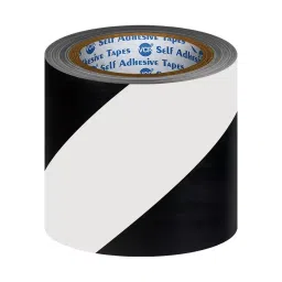 VCR 18 m x 120 mm Waterproof PVC Black & White Floor Marking Tape, 2 Rolls Per Pack-picture-22