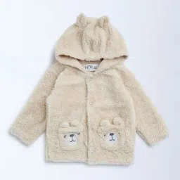 HOP Baby by Westside Beige Fleece Detailed Sweater-picture-21