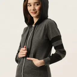 BRINNS Grey & Black Color-Block Hoodie image 3