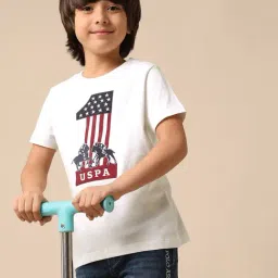 U.S. Polo Assn. Boys White Cotton Printed T-Shirt-picture-32