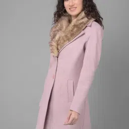 Crimsoune Club Pink Textured Overcoat image 3