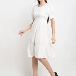 BRINNS White Midi A Line Dress image 3