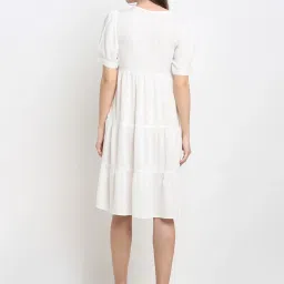 BRINNS White Midi A Line Dress image 2
