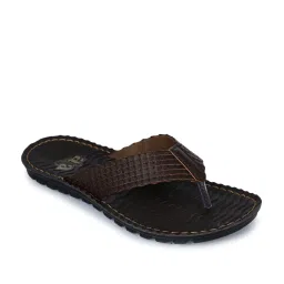 Aha by Liberty Men's Dark Brown Flip Flops image 1
