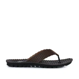 Aha by Liberty Men's Dark Brown Flip Flops image 2