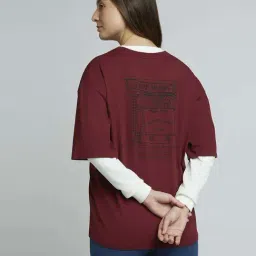 Pepe Jeans Maroon Cotton Printed T-Shirt image 4