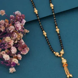 Bhanu diam Gold-Plated Brass Mangalsutra image 3