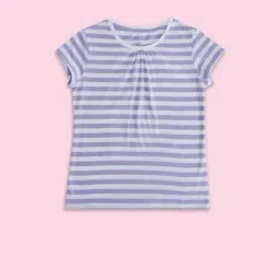 Pantaloons Junior Purple Cotton Striped T-Shirt-picture-39