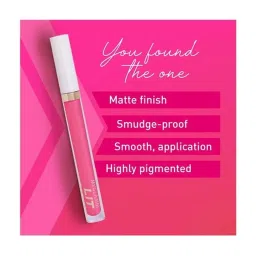 MyGlamm LIT Liquid Matte Lipstick Ping me - 3 ml image 4