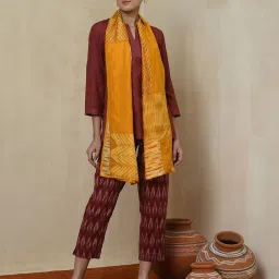 Fabindia Yellow Printed Stole image 3