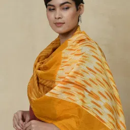 Fabindia Yellow Printed Stole image 4