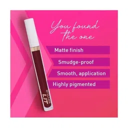 MyGlamm LIT Liquid Matte Lipstick Dank - 3 ml image 4