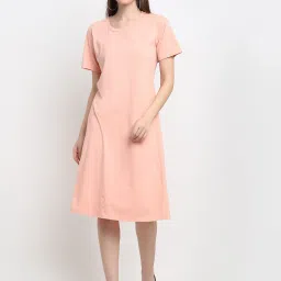 BRINNS Peach Midi A Line Dress image 1