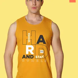 WOOSTRO Pack Of 2 Printed Combed Cotton Gym Vests -VWS26(ENJOY ORANGE)(HARD MUSTARD)-picture-10