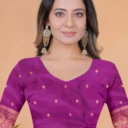 DIVASTRI Ethnic Motifs Woven Design Zari Banarasi Saree image 3